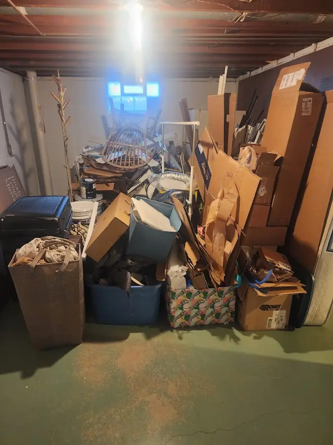 Roll-off dumpster container at job site for Construction Dumpster Rental in Cleveland